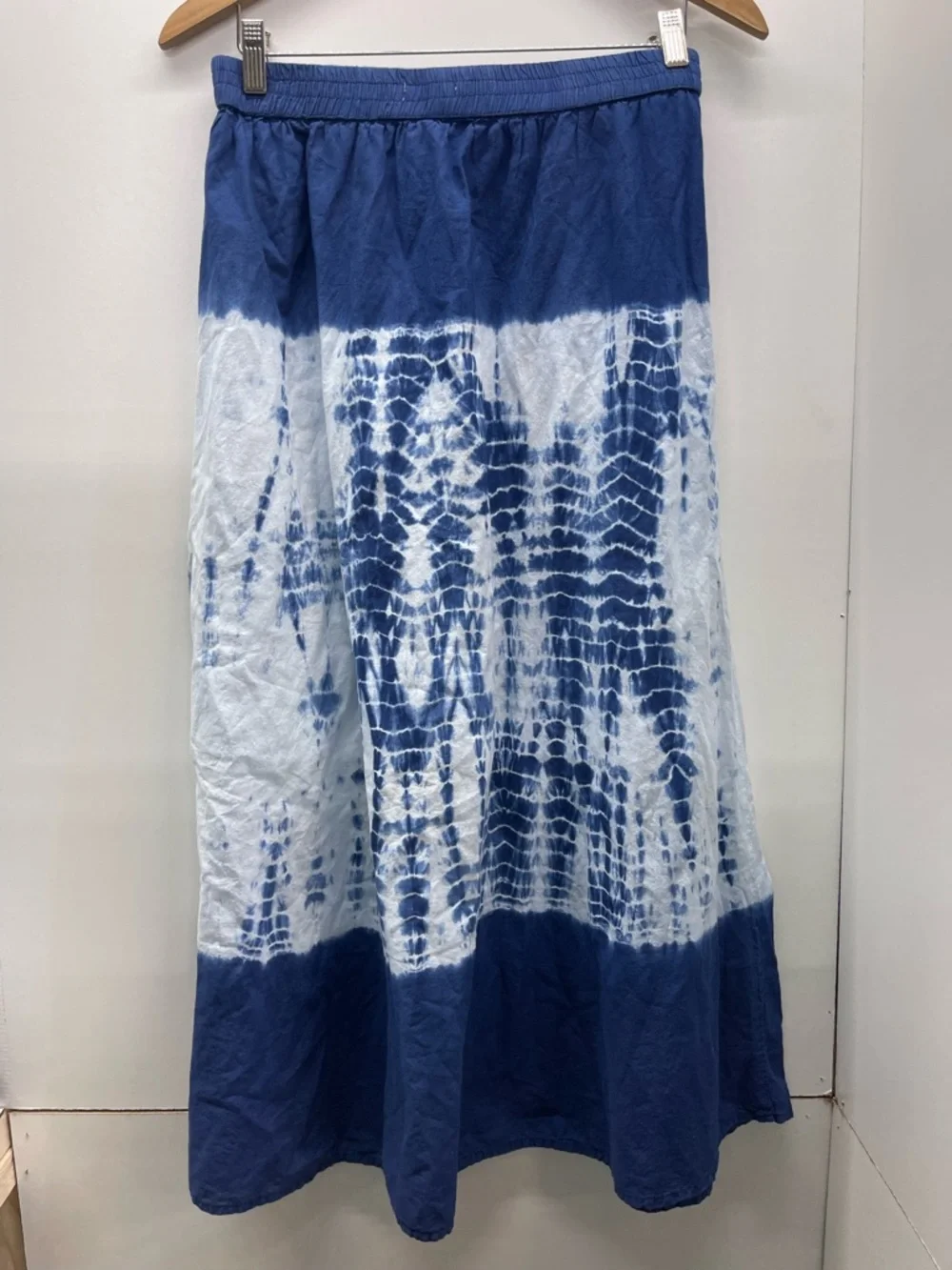 Tantrums Navy and White Tie-Dye Boho Festival Maxi Skirt - Picture 2 of 3